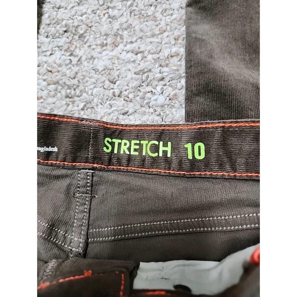 J.Crew Crewcuts Stretch Corduroy Pants Cords Size 10 Brown Zip Fly‎ Adjustable
